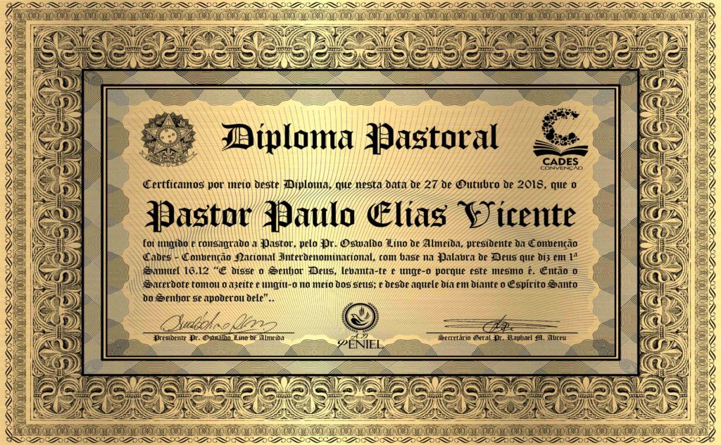 diplomação pastoral